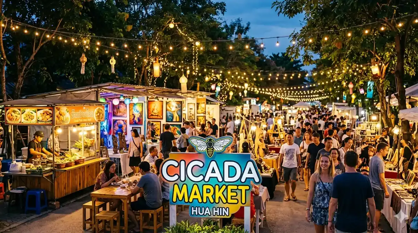 Cicada Market หัวหิน ตลาดสุดชิค สายอาร์ตห้ามพลาด